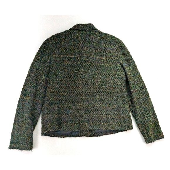 Sag Harbor Women's Blazer Jacket Size 8 Green Textured - Picture 9 of 10